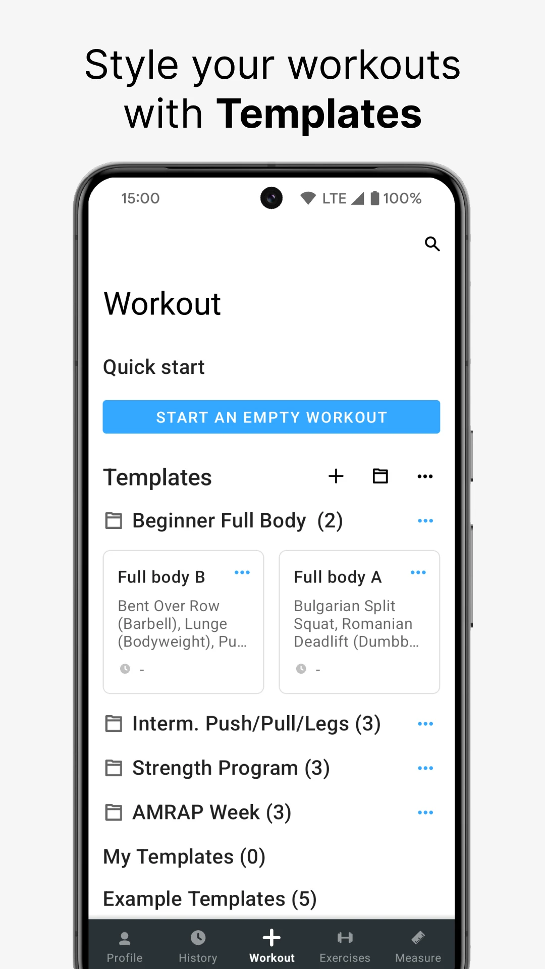 Strong Workout Tracker Gym Log screenshot